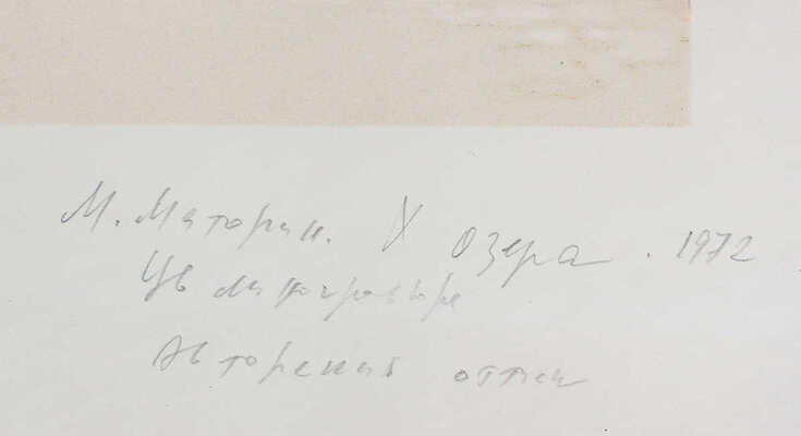 Маторин Михаил Владимирович. У озера 